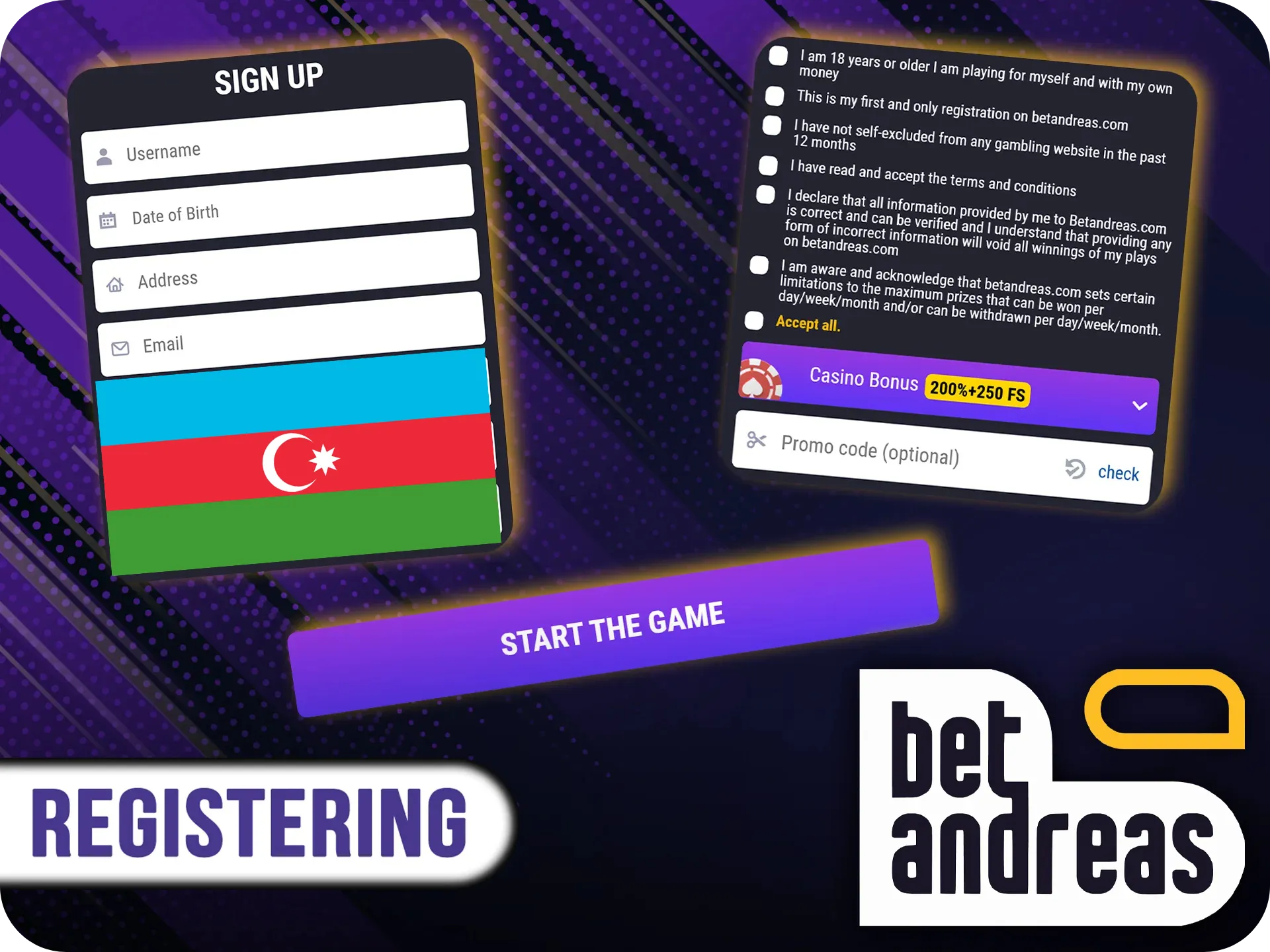 Betandreas.az-da Addım-addım Qeydiyyat